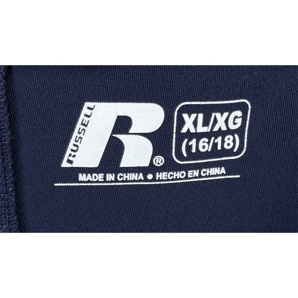 NC A&T Aggies HBCU Women's XL 16/18 Navy Blue Gold Capri Crop Leggings Russell - Picture 5 of 5
